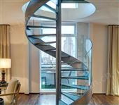 室内、室外不锈钢玻璃旋转楼梯，YD-GBX21